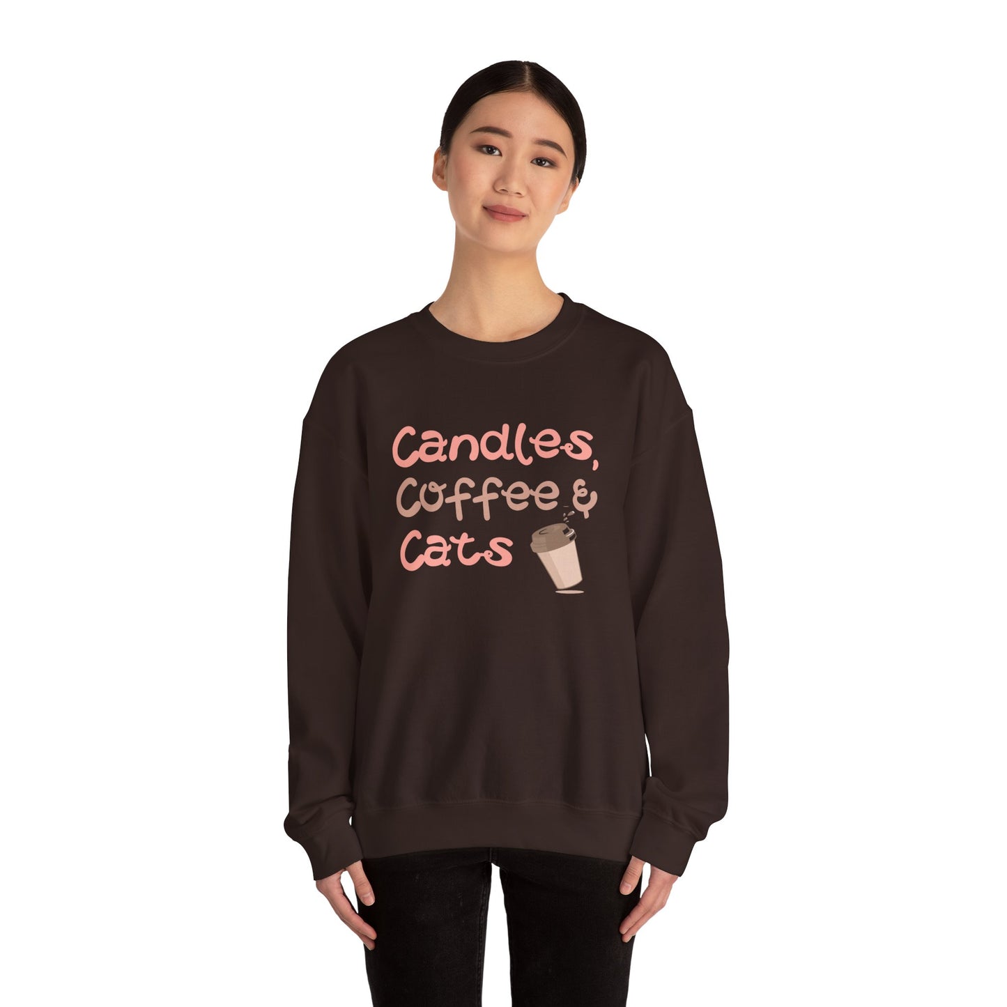 Candles, Coffee & Cats Crewneck Sweatshirt π―οΈβπ