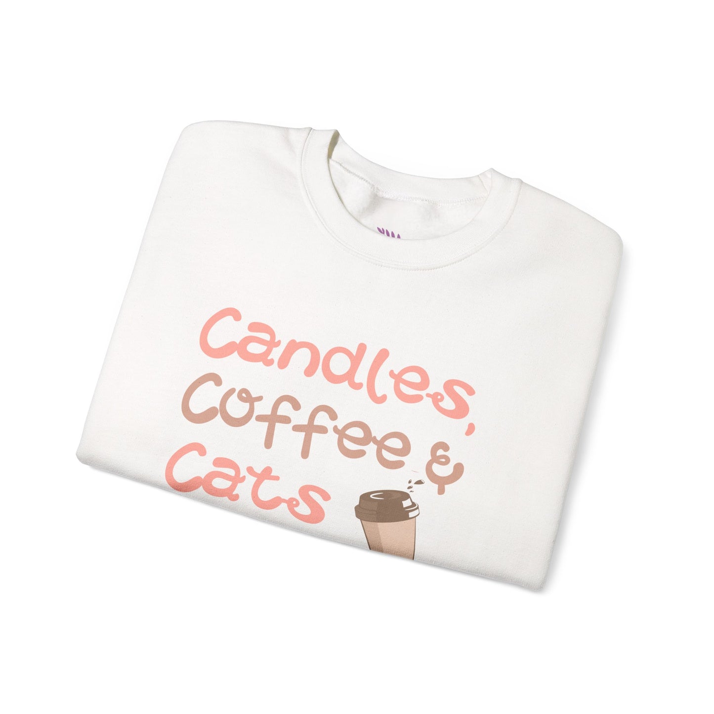 Candles, Coffee & Cats Crewneck Sweatshirt 🕯️☕🐈