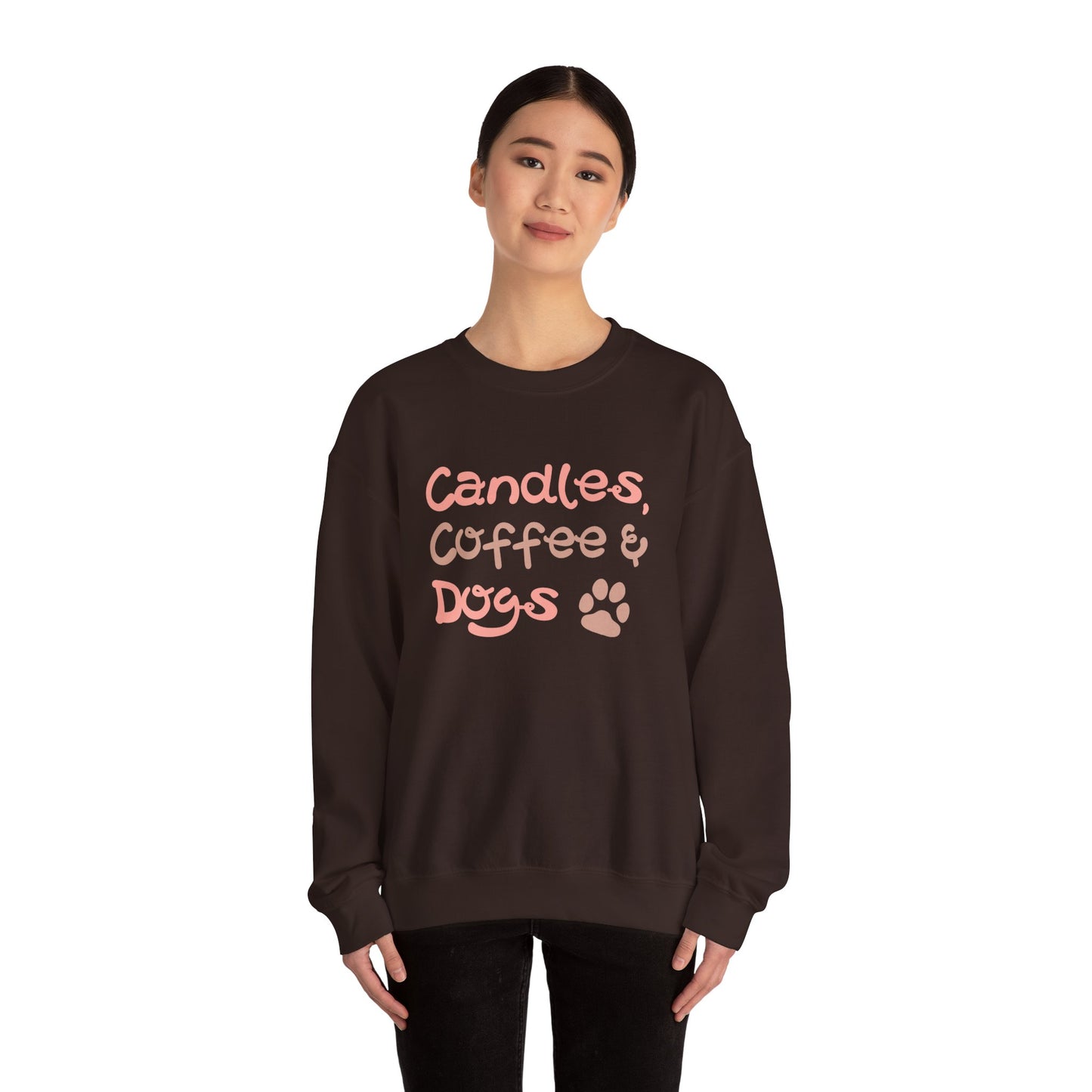 Candles, Coffee & Dogs Crewneck Sweatshirt 🕯️☕🐶