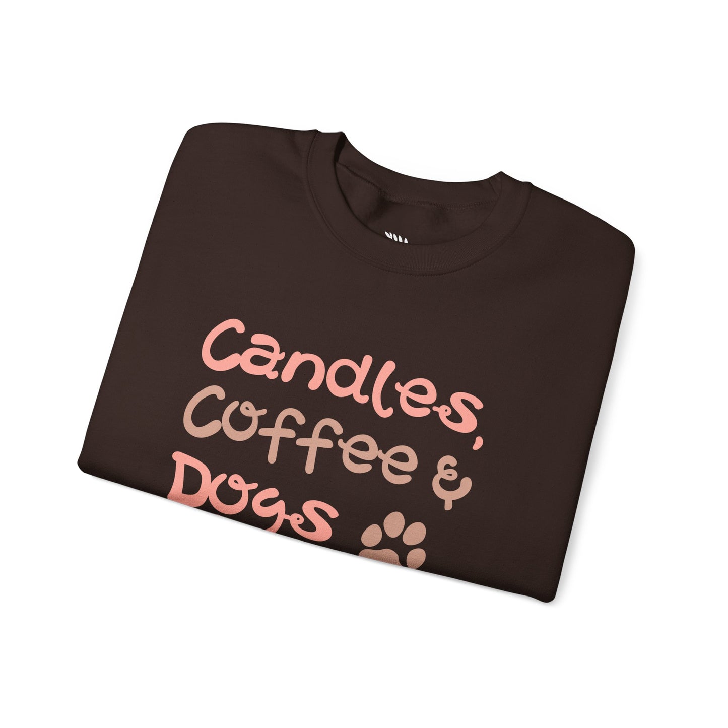 Candles, Coffee & Dogs Crewneck Sweatshirt 🕯️☕🐶