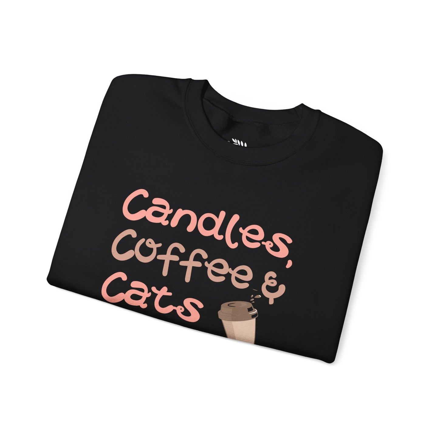 Candles, Coffee & Cats Crewneck Sweatshirt 🕯️☕🐈