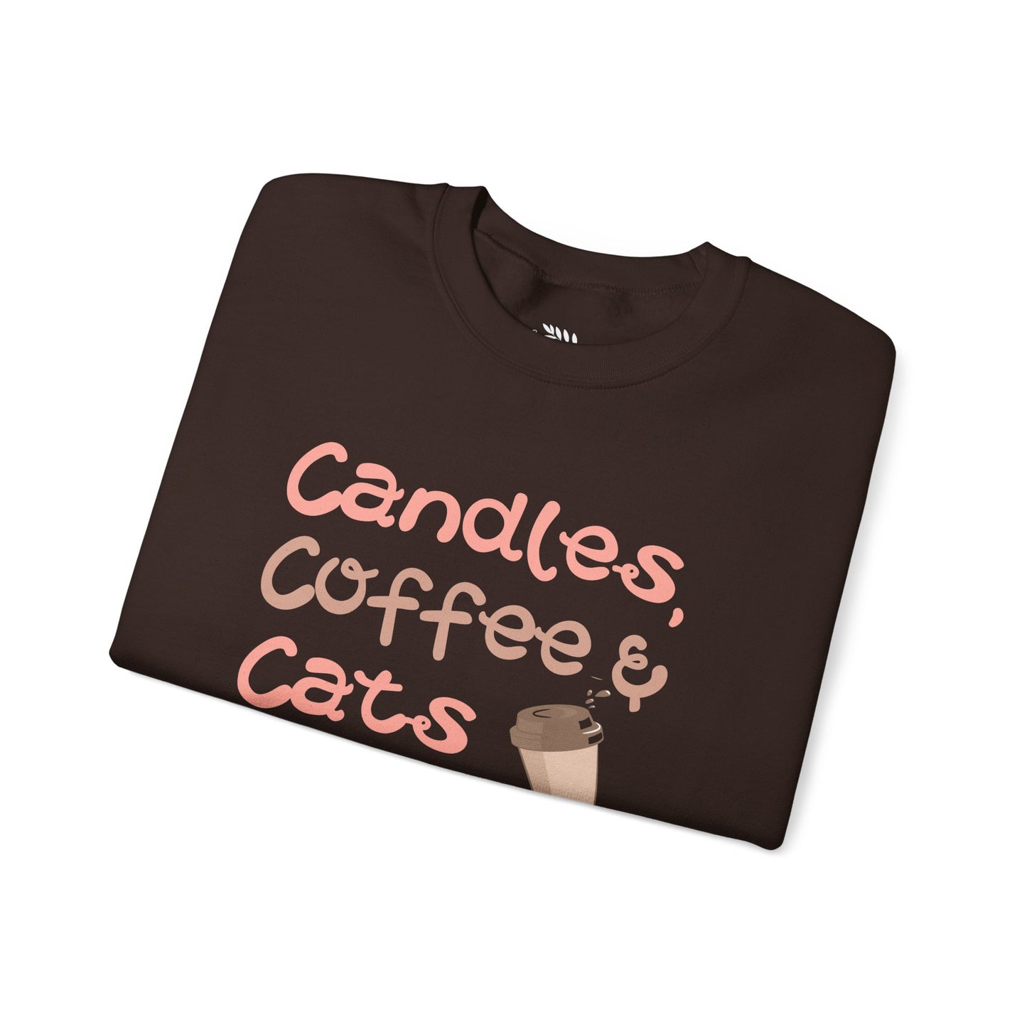 Candles, Coffee & Cats Crewneck Sweatshirt 🕯️☕🐈