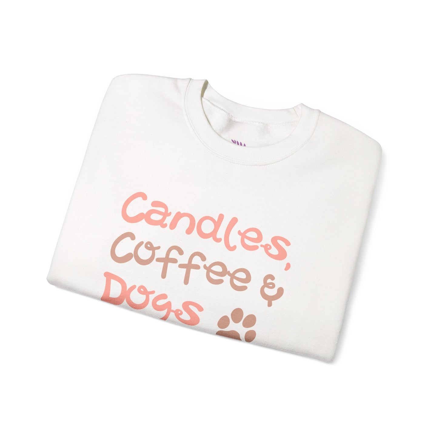 Candles, Coffee & Dogs Crewneck Sweatshirt 🕯️☕🐶