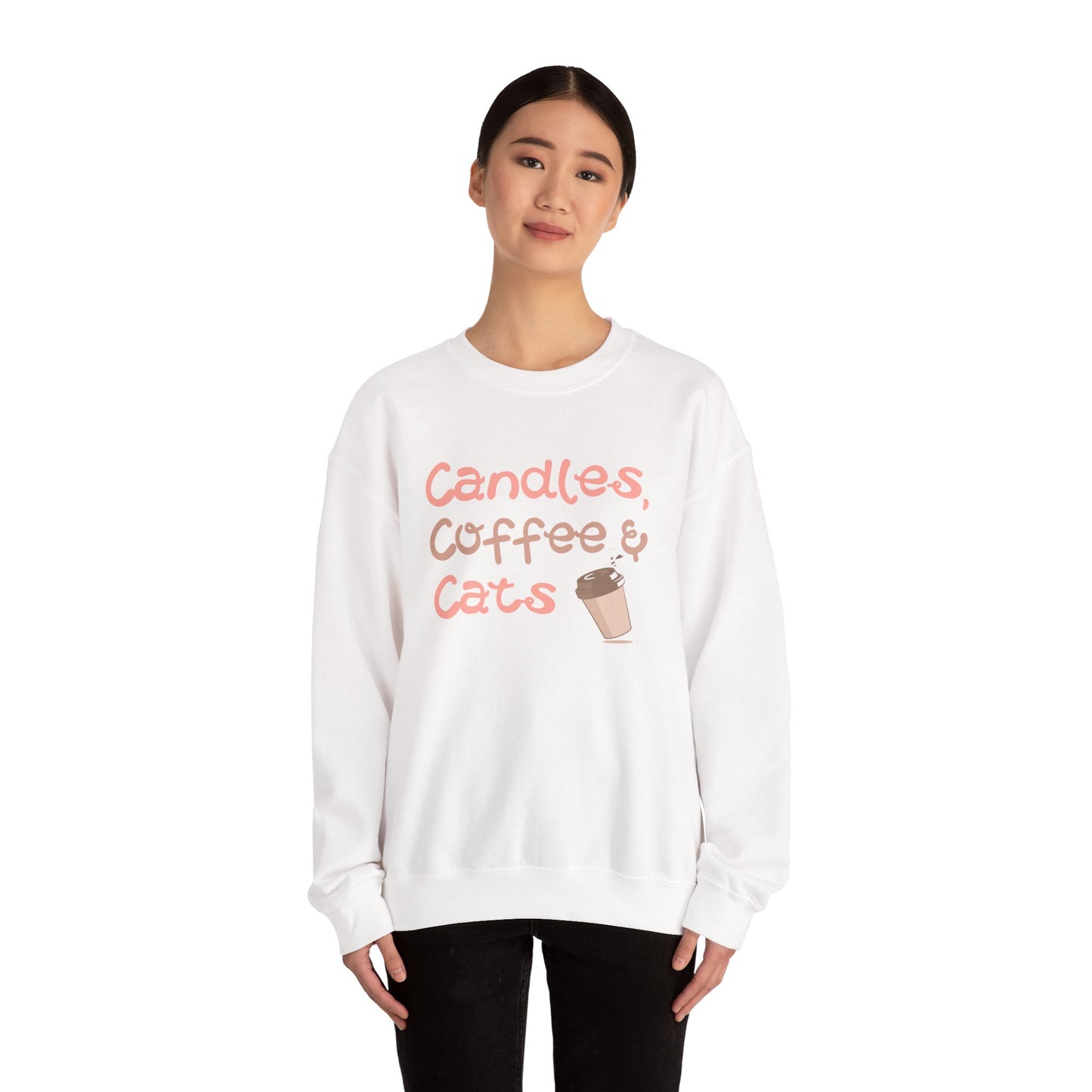 Candles, Coffee & Cats Crewneck Sweatshirt 🕯️☕🐈