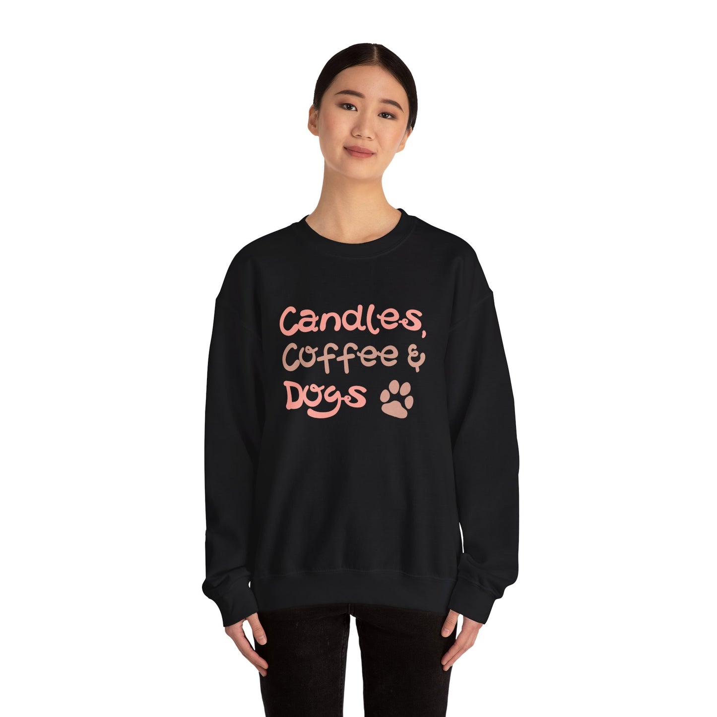 Candles, Coffee & Dogs Crewneck Sweatshirt 🕯️☕🐶