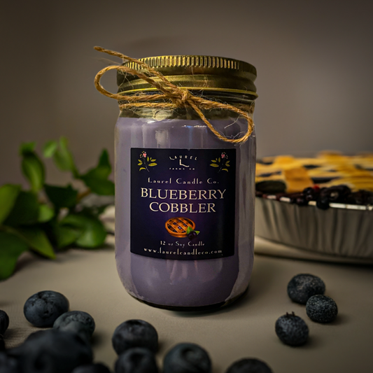 Blueberry Cobbler - 12 Oz 100% Pure Soy Wax Candle