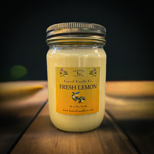 Fresh Lemon - 12 Oz 100% Pure Soy Wax