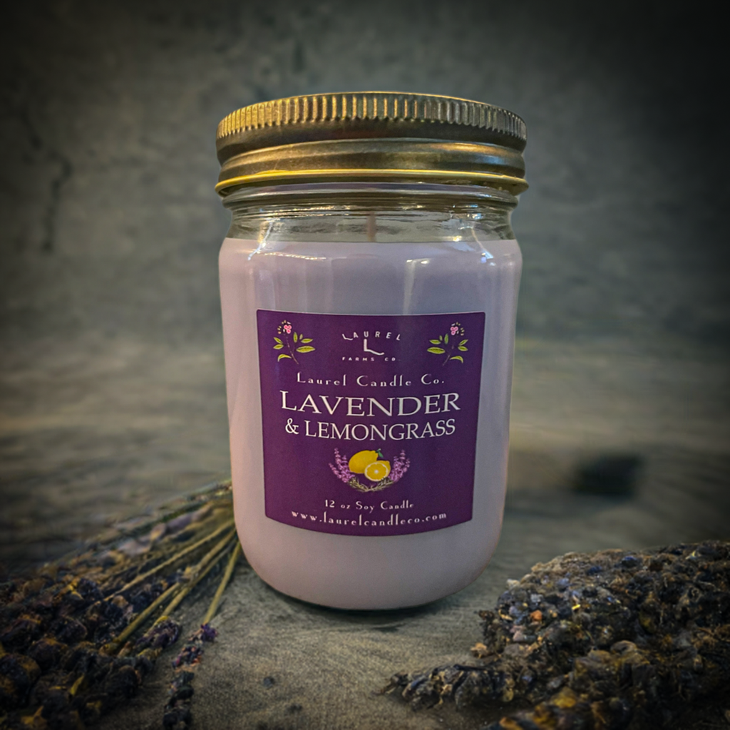 Lavender & Lemongrass - 12 Oz 100% Pure Soy Wax