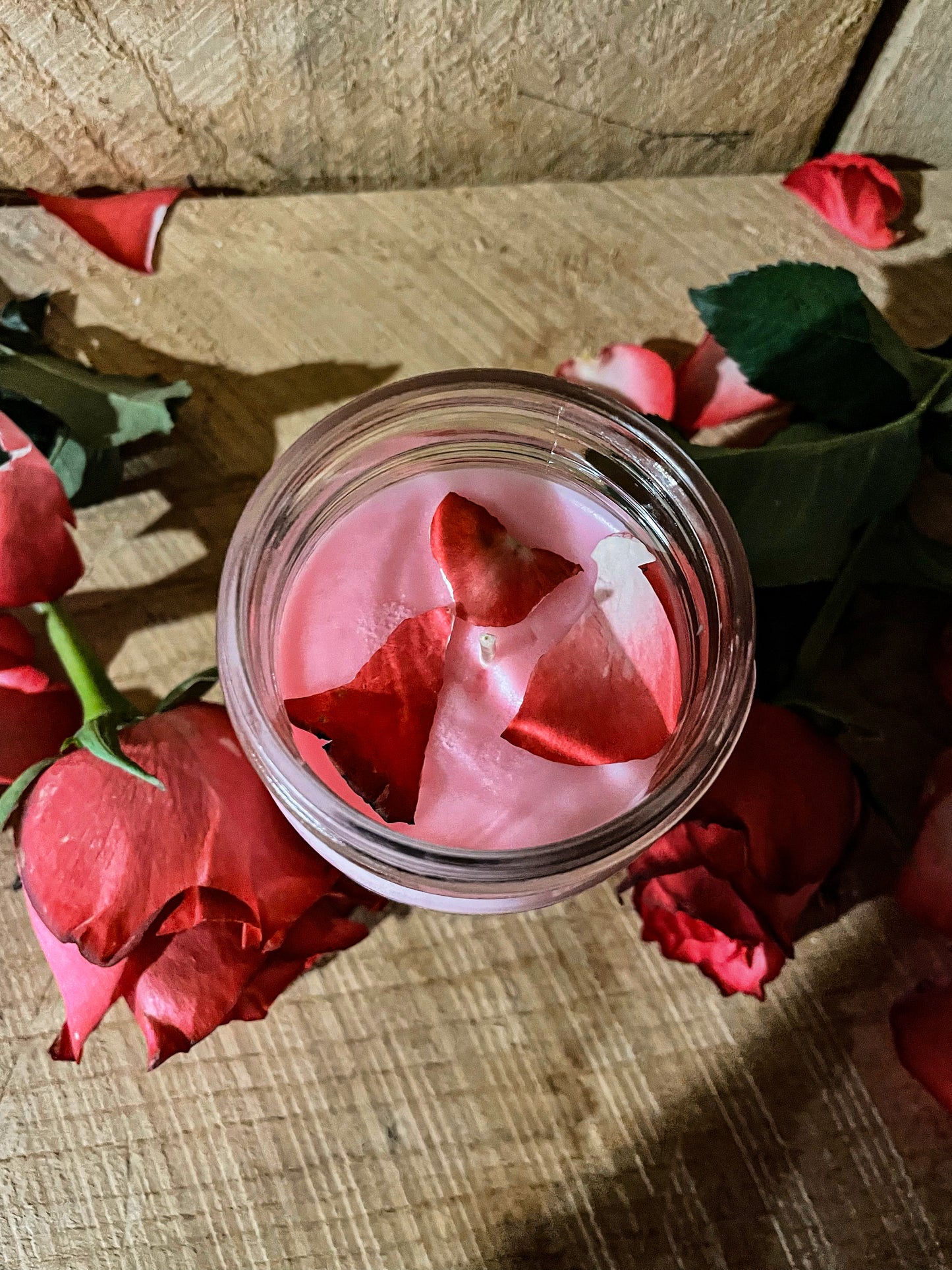 Fresh Cut Roses 12 Oz Mason Jar Soy Candle - 100% Pure Soy Wax - Valentine's Day Collection