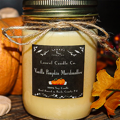 Vanilla Pumpkin Marshmallow - 12 Oz 100% Pure Soy Wax