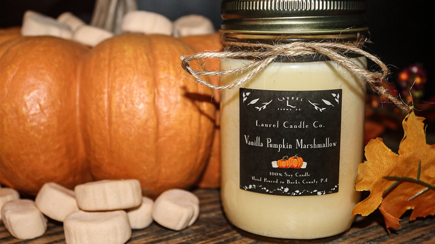 Vanilla Pumpkin Marshmallow - 12 Oz 100% Pure Soy Wax